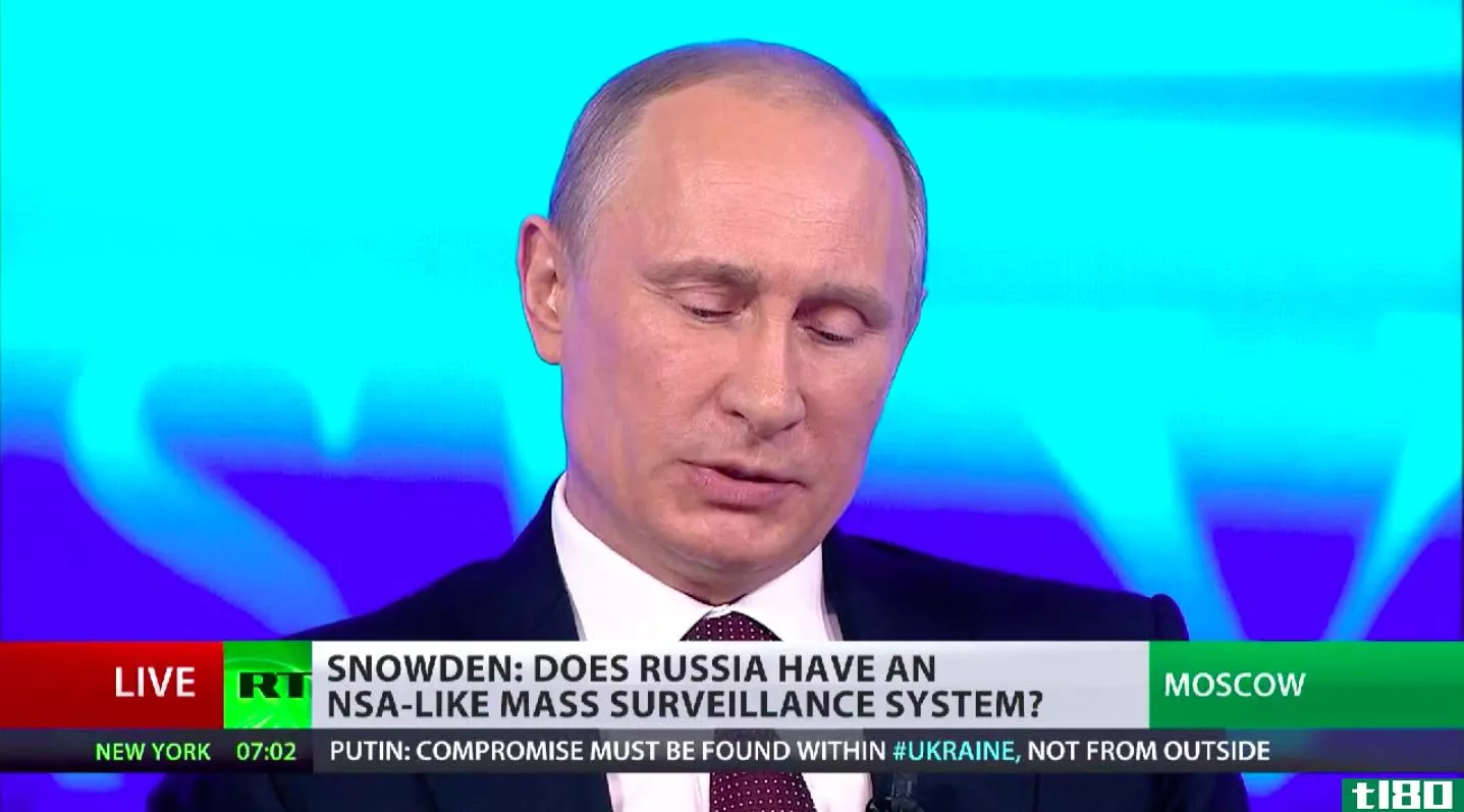 普京告诉爱德华·斯诺登，他不会像国家安全局那样监视俄国人