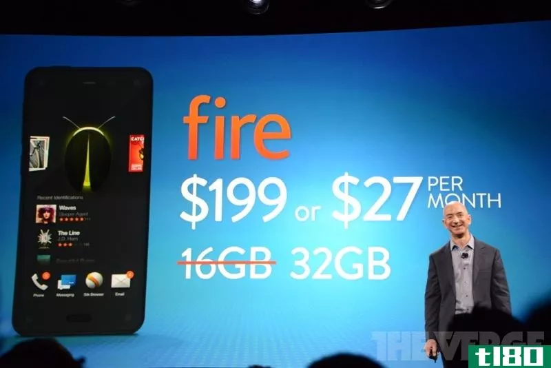 亚马逊fire phone将于7月25日起以199.99美元的价格独家在at&t上销售