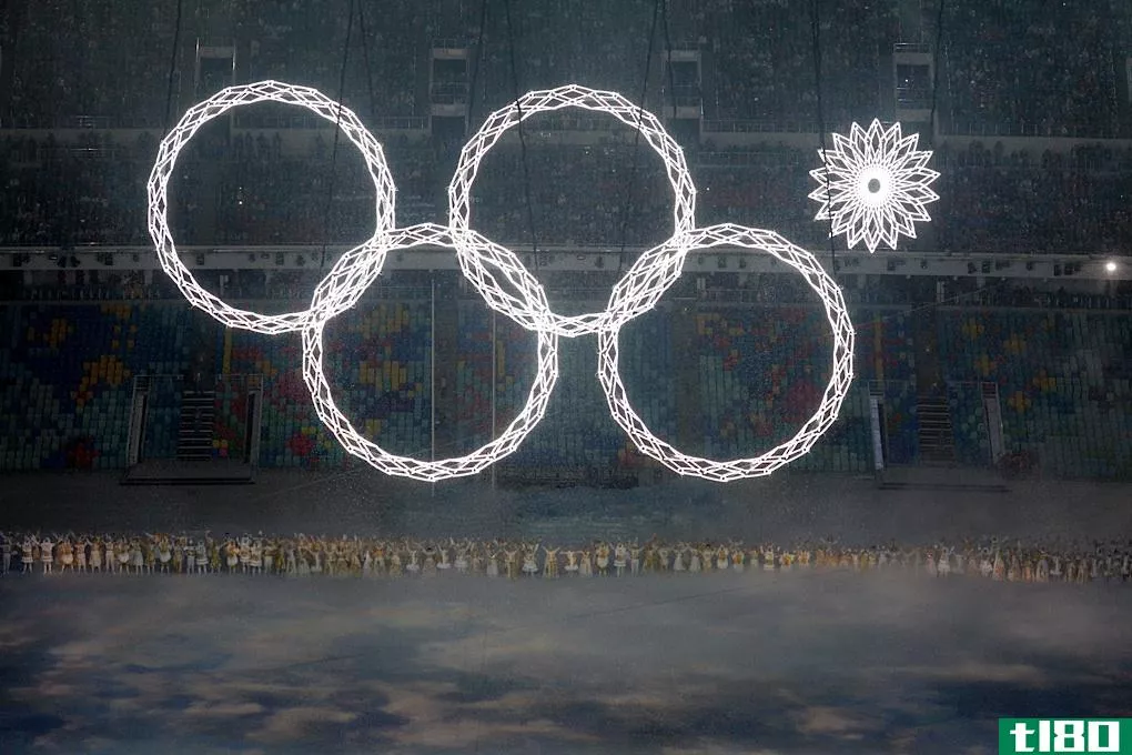 奥运五环在索契开幕式上惨败