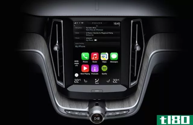 看这个：苹果的carplay在沃尔沃概念车上运行
