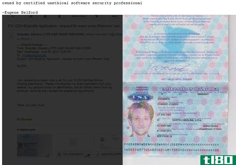 道德黑客组织被黑，网站被爱德华·斯诺登的护照污损