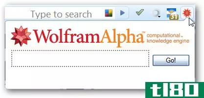 在googlechrome中访问wolfram alpha搜索