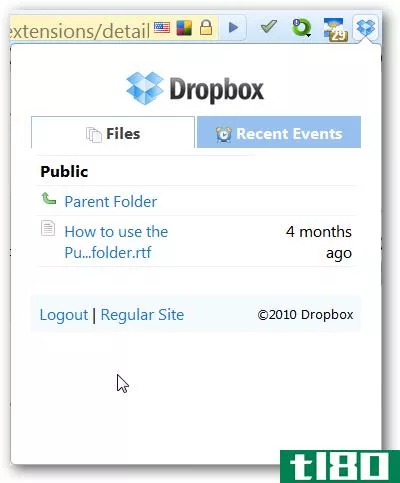 在google chrome中访问dropbox文件