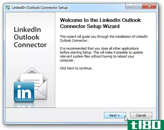 我们看一下linkedin social connector for outlook
