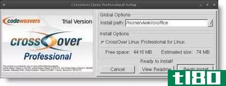 如何使用crossover在linux上安装windows应用程序