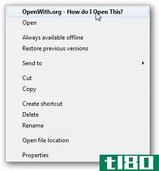 打开隐藏的文件类型openwith.org网站桌面工具