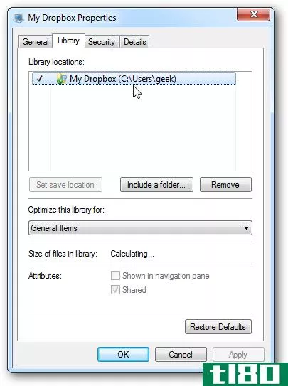 将“我的dropbox”添加到Windows7的“开始”菜单