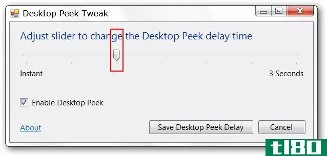 在Windows7中禁用或修改AeroPeek的“延迟时间”