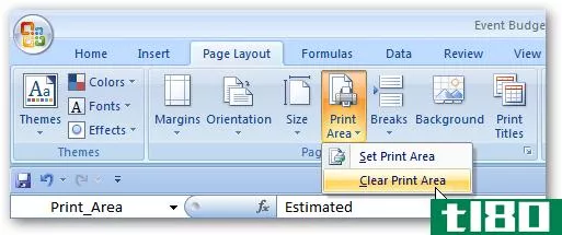 仅在excel 2007和2010中打印电子表格的选定区域