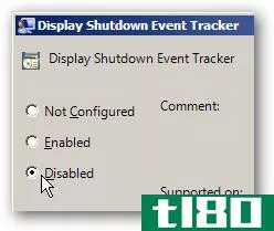 如何在WindowsServer2008中删除关机事件跟踪程序
