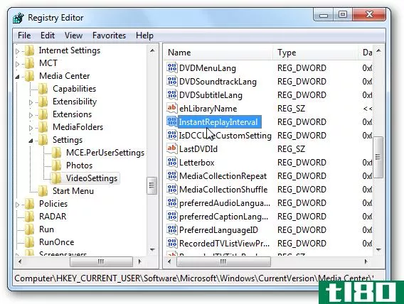 增加windows 7 media center中的跳过和重播间隔