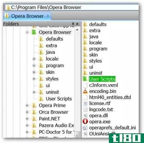 在opera浏览器中设置用户脚本