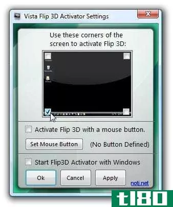 在vista中使用鼠标激活flip 3d