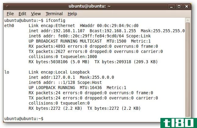 如何在ubuntulinux中找到你的ip地址