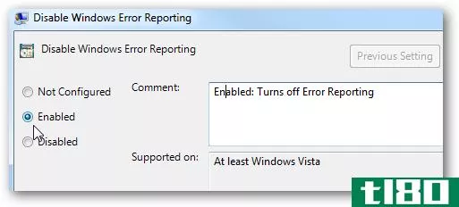 在xp、vista和windows 7中禁用“联机检查解决方案”对话框（错误报告）