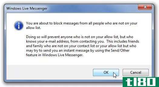 阻止讨厌的msn/windows live messenger垃圾邮件发送者