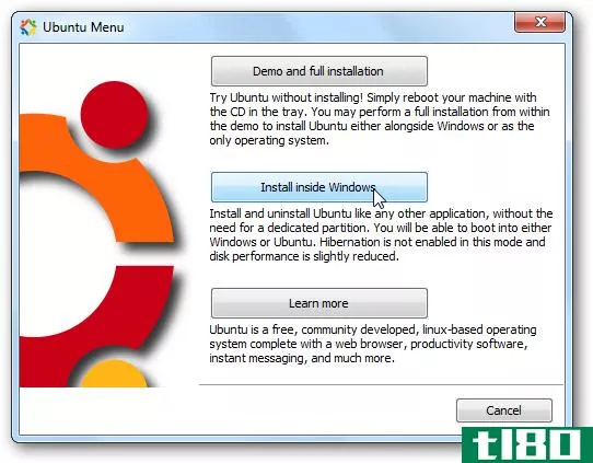 使用wubi安装程序轻松地在windows中安装ubuntulinux