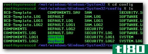 用linux系统解救cd更改忘记的windows密码