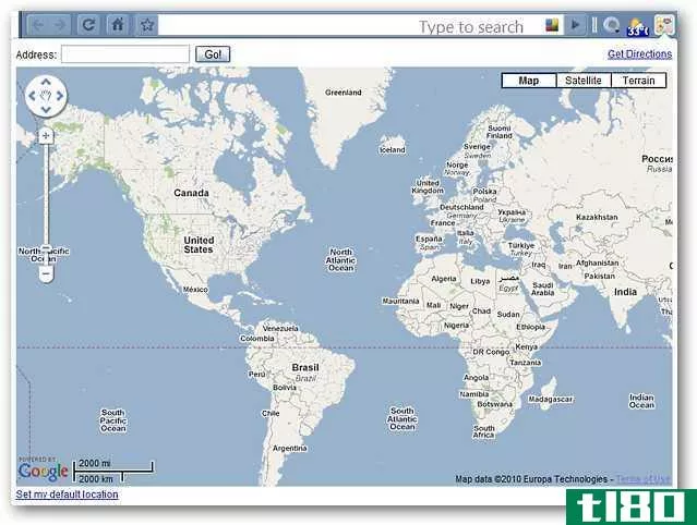 在googlechrome中查看地图并获取方向