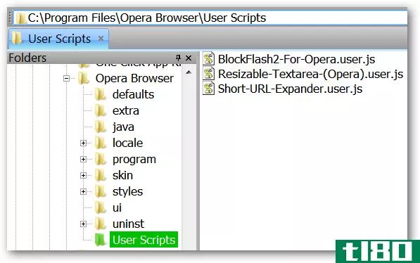在opera浏览器中设置用户脚本