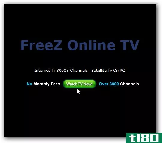 使用freez在线电视在pc上观看电视