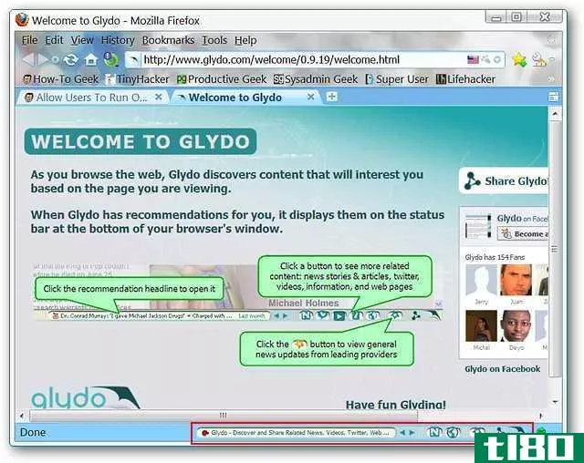 使用glydo在firefox中查看相关网页内容