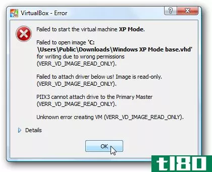 如何在Windows7上的virtualbox中运行xp模式（有点）