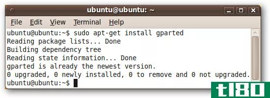 如何在ubuntu中使用gparted格式化u**驱动器