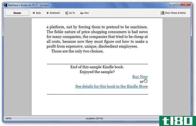 使用kindle for pc预览和购买电子书