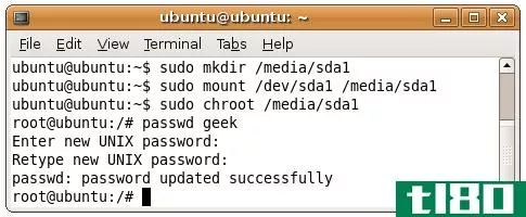 从livecd轻松重置你的ubuntu密码