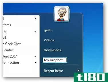 将“我的dropbox”添加到Windows7的“开始”菜单