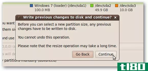 用ubuntu双重启动预装的windows7计算机