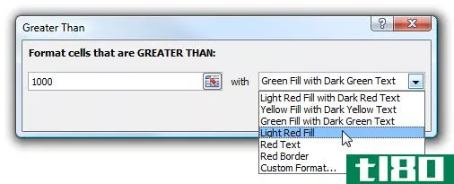 在Excel2007中使用条件单元格格式