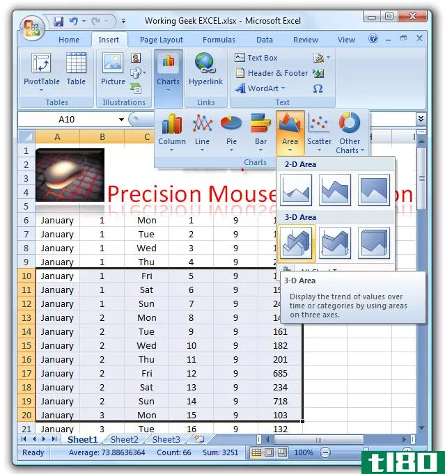 在Excel2007中创建吸引人的图表