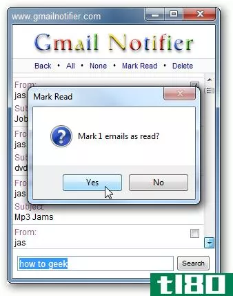 使用gmail通知程序跟踪新邮件