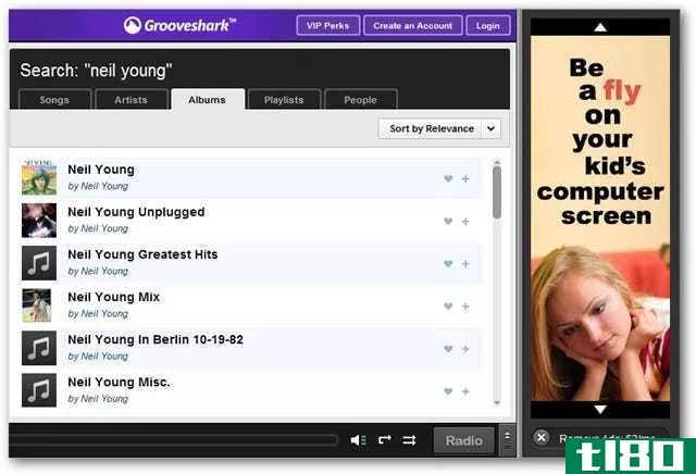 grooveshark允许您在线流媒体和共享您的音乐