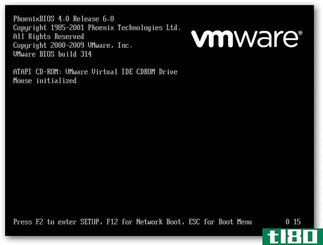 如何增加vmware启动屏幕延迟