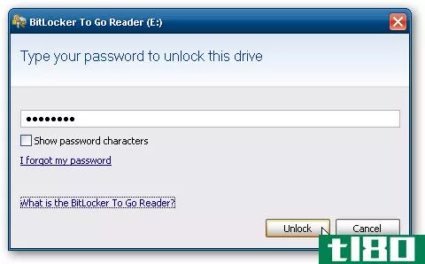 bitlocker to go在windows 7中加密便携式闪存驱动器