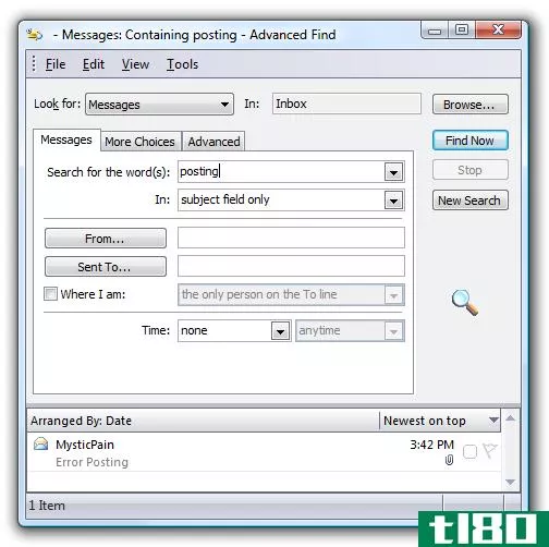 键盘忍者：在MicrosoftOutlook2007中使用即时搜索快捷键