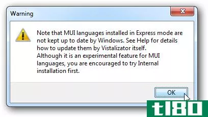 在vista或windows 7中更改用户界面语言