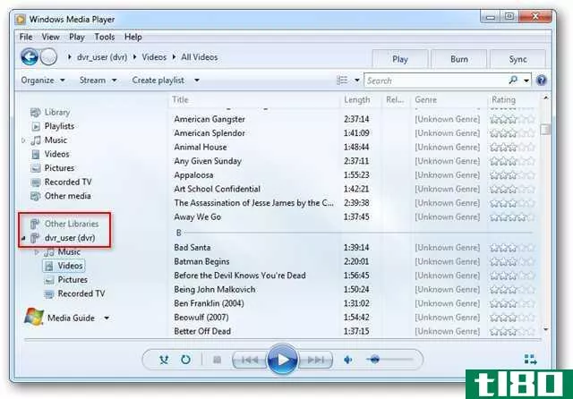 使用windows media player 12在internet上播放音乐和视频