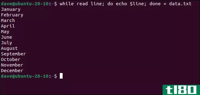 如何在linux bash脚本中逐行处理文件