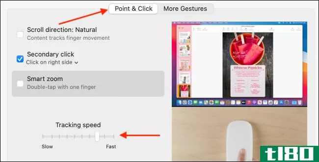 如何在mac上更改轨迹板或鼠标的跟踪速度