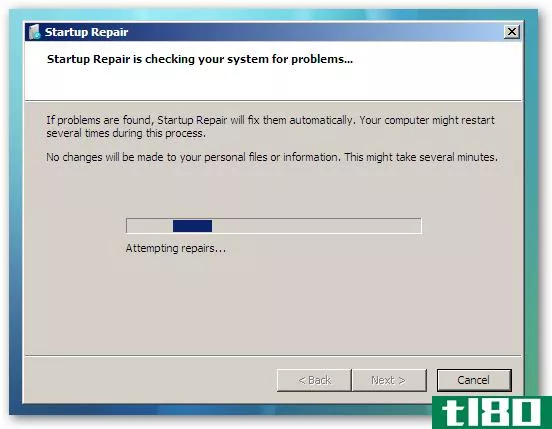 修复“bootmgr is missing”错误，而试图启动Windows7或vista