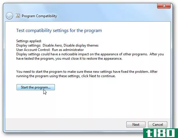 在windows7中使用程序兼容模式