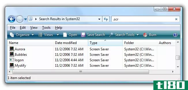 在Windows7或vista上创建图标以启动屏幕保护程序