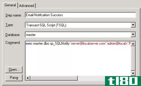 使用**tp在sql server中发送自动作业电子邮件通知