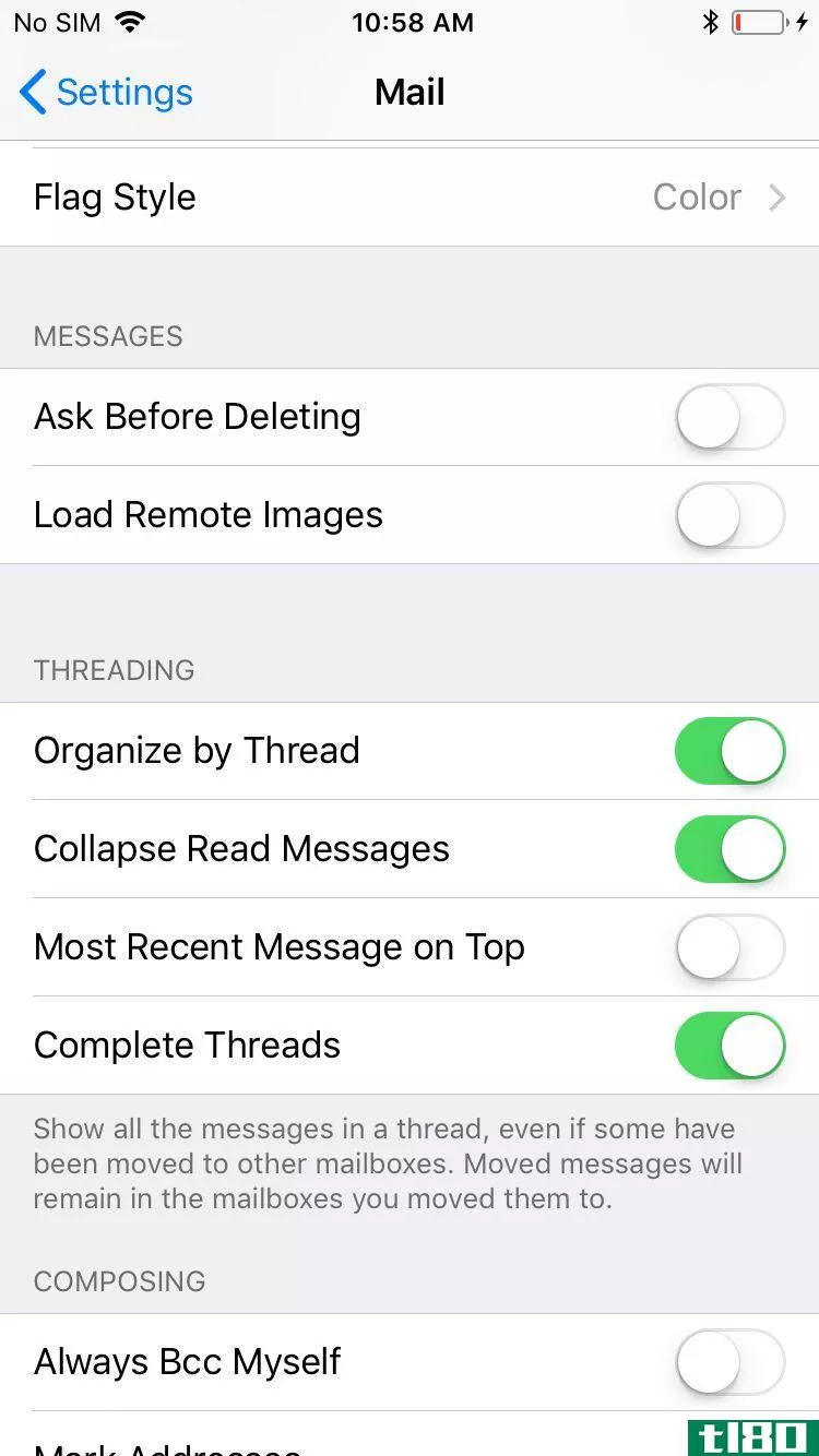 Disable image autoloading on an iPhone: 