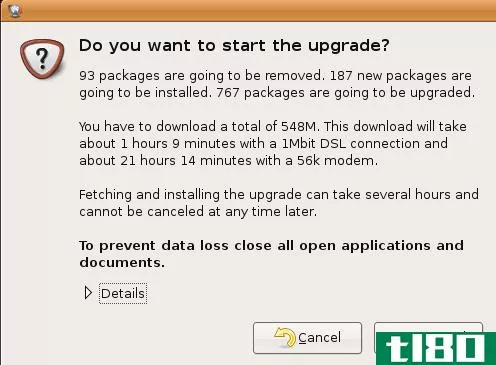 使用update manager将ubuntu从dapper升级到Edge