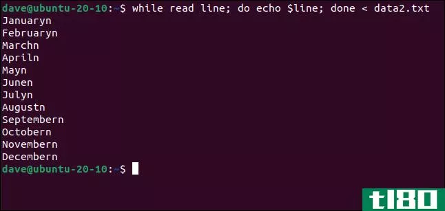 如何在linux bash脚本中逐行处理文件